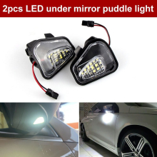 2 peças para vw passat b7 cc scirocco jetta mk6 eos beetle r led espelho retrovisor lateral lâmpada (Opção branca)