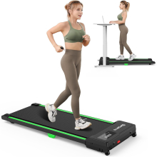 Dripex 2.5HP Under Desk Treadmill with 6 Shock-absorbing Cushions with Remote Control and LED Display, Adjustable Speeds 1-6km/h, No Assembly