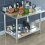 Living And Home 2 Tier Commercial Kitchen Prep & Work Stainless Steel Table 3