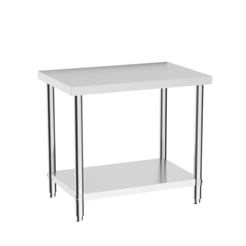 Living And Home 2 Tier Commercial Kitchen Prep & Work Stainless Steel Table