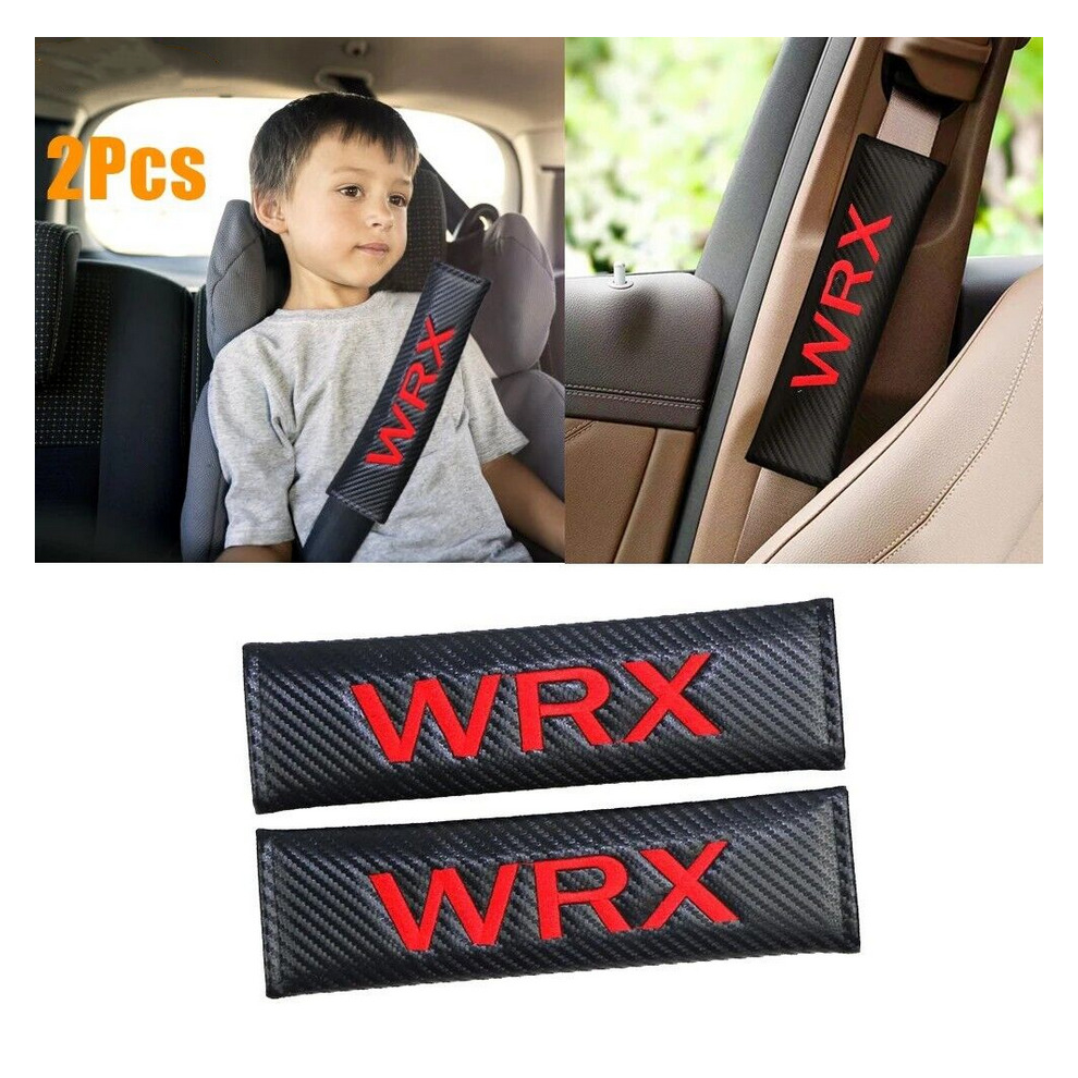 WRX Carbon Fibre Car Seat belt Cover Shoulder Pads (2 pcs)