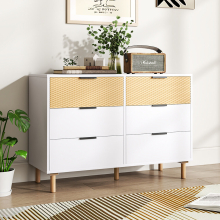 6 Drawer Modern Chest of Drawer Bedroom Storage Cabinet,110cm W