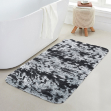 (50cm x 80cm (1ft 6" x 2ft 6")-Bath Mats, Charcoal) Non Slip Rugs Shaggy Thick Large Living Room Rugs Bedroom Carpets Hallway Runner & Bath Door Mats