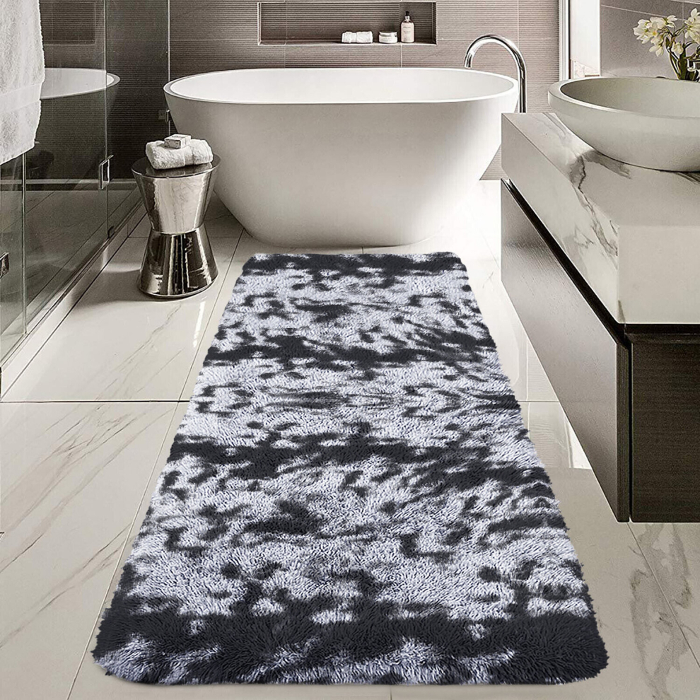 (60cm x 220cm (2ft x 7ft 7")_Runner, Charcoal) Non Slip Rugs Shaggy Thick Large Living Room Rugs Bedroom Carpets Hallway Runner & Bath Door Mats