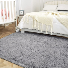 (120 x 170 cm (4 ft x 5 ft 6"), Grey) Non Slip Rugs Shaggy Thick Large Living Room Rugs Bedroom Carpets Hallway Runner & Bath Door Mats