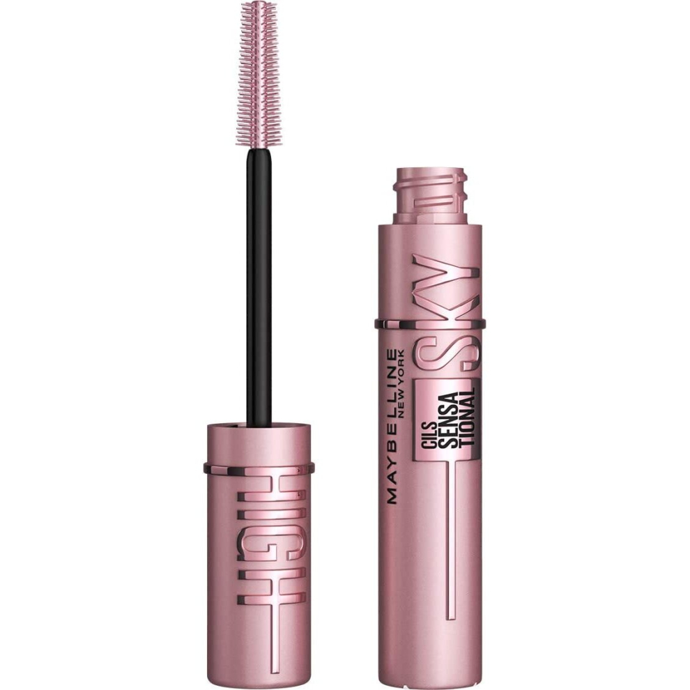 Maybelline New York Lash Sensational Sky High Mascara Volumising Lengthening Mascara Washable Formula Infused Extract Fibres 7.2 ml Shade 01 Black