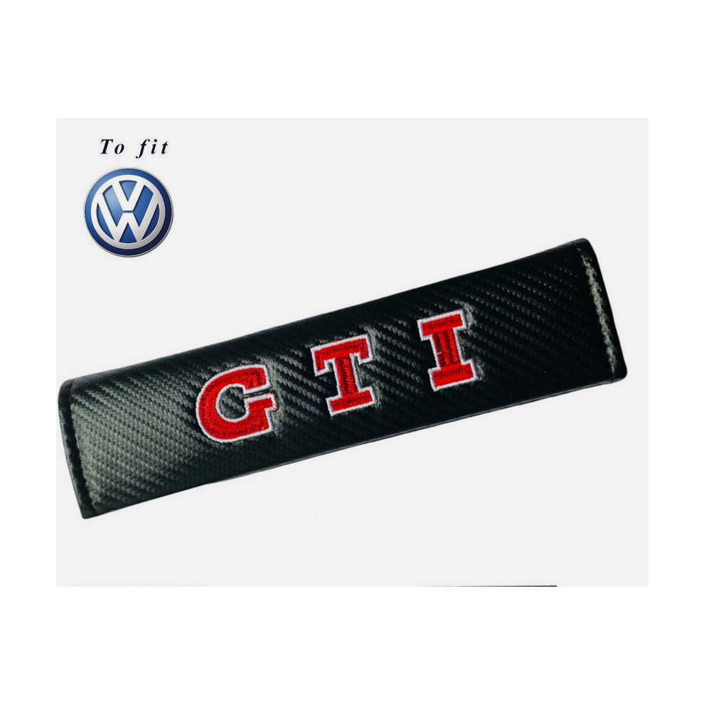 Compatible With Vw Gti Car Seatbelt Pad Cover Shoulder Strap Safety Carbon Fibre 8381923442071