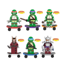 Minifiguras de las Tortugas Ninja Mutantes Adolescentes (TMNT) – 6 piezas, figuras de acción y juguetes de construcción, regalo para niños