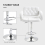 Homcom HOMCOM Adjustable Height Barstool Steel Pole PU Leather Bistro Home 6