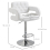 Homcom HOMCOM Adjustable Height Barstool Steel Pole PU Leather Bistro Home 2