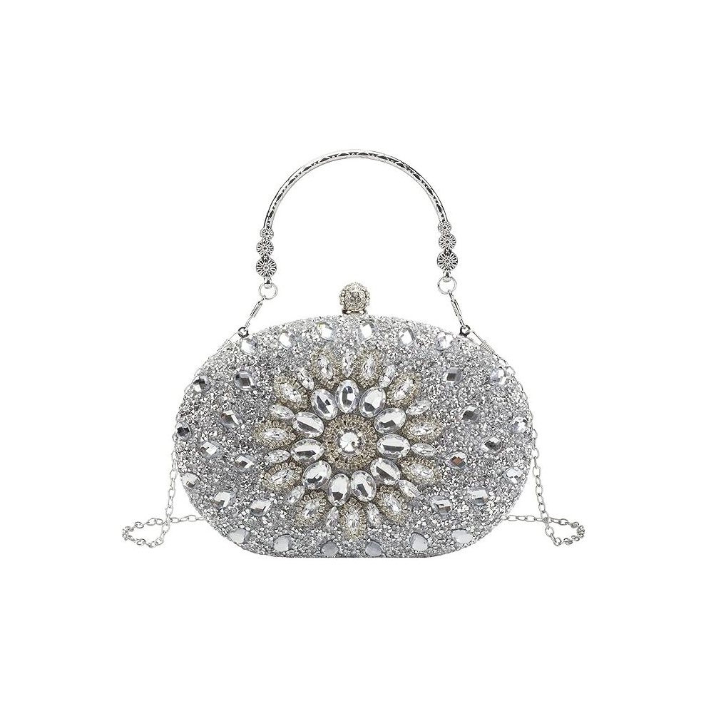 Evening Clutch Purse Rhinestone Clutch Purses for Women,Party Pearl Purses for Women Evening Weddings