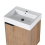 490mm White Ceramic Basin Bathroom Sink Overflow Mid-Edge With Single Tap Hole 1