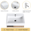 490mm White Ceramic Basin Bathroom Sink Overflow Mid-Edge With Single Tap Hole 2