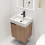 490mm White Ceramic Basin Bathroom Sink Overflow Mid-Edge With Single Tap Hole 3
