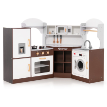 Kid's Corner Kitchen Playset w/Cookware Lights & Sounds for 3-10 Years