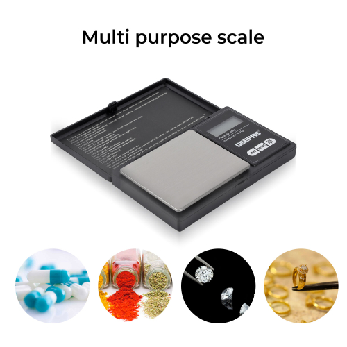 GEEPAS Geepas Portable Digital Kitchen Scales 200x0.01 g, Backlit LCD Display 2