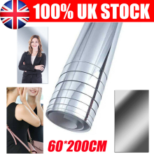 60*200cm Self Adhesive Rectangle Glass Mirror Tiles Wall Sticker Home Décor