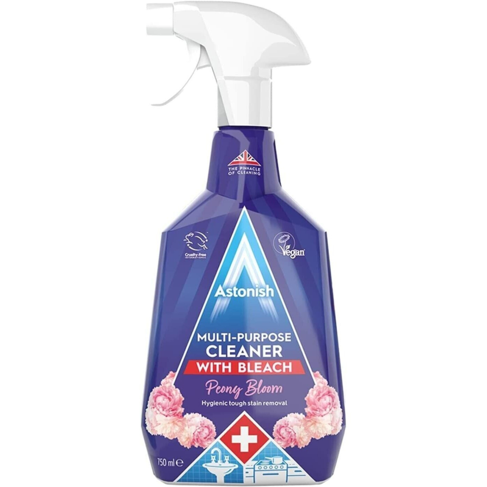 Astonish Multi-Purpose Cleaner with Bleach Spray, Peony Blossom, 750ml