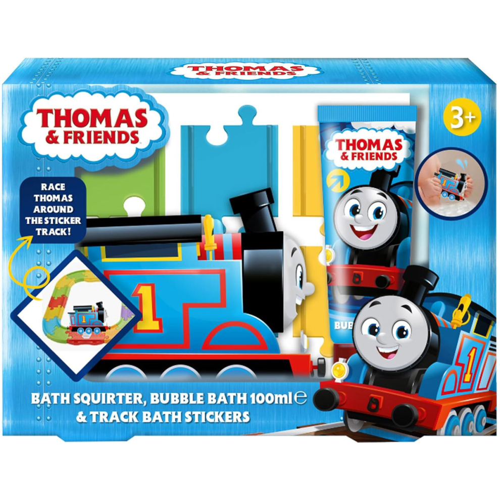 Thomas & Friends Bath Squirter Bubble Bath Set 100Ml & Track Stickers