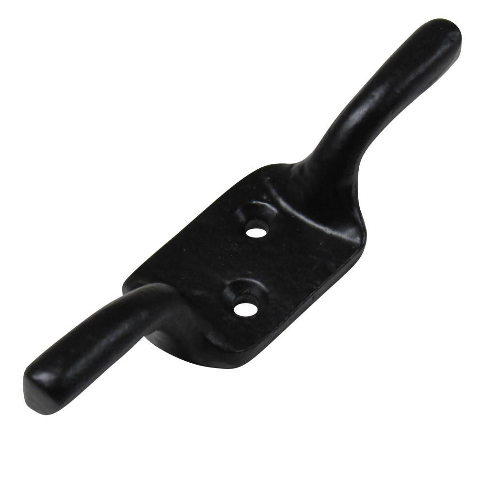 (4", Black) Black Or Galvanised Cleat Hook 3" - 6" X2 600988553484
