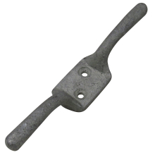 (6", Galvanised) Black or Galvanised Cleat Hook 3" - 6" X2