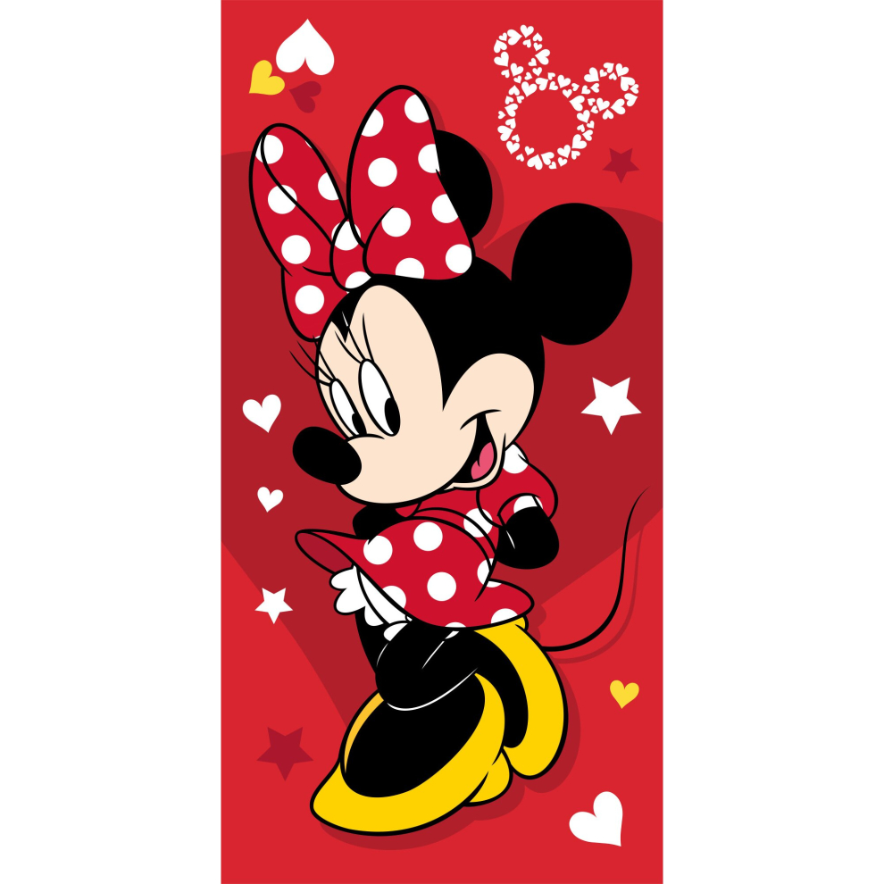 Disney Minnie Mouse Bath Beach towel 140 x 70 cm 100% COTTON Hearts