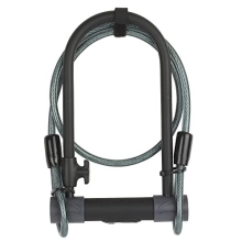 YUL2C/13/230/1 High Defendor U Bike Lock with Cable (Sold Secure Silver), Black