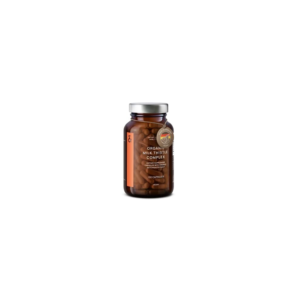 Clav Organic Milk Thistle & Artichoke Extract Complex High Strength - Rich In Silymarin & Bitters - Liver Support + Detox