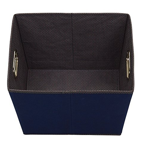 94 Medium Tapered Decorative Storage Bins | 2 Pack Set Cubby Baskets | Navy Blue 1