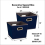 94 Medium Tapered Decorative Storage Bins | 2 Pack Set Cubby Baskets | Navy Blue 3