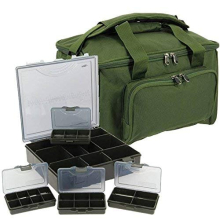 CARP FISHING CARRYALL + TACKLE BOX 4 + 1 LUGGAGE BAG QUICKFISH COMBO NGT