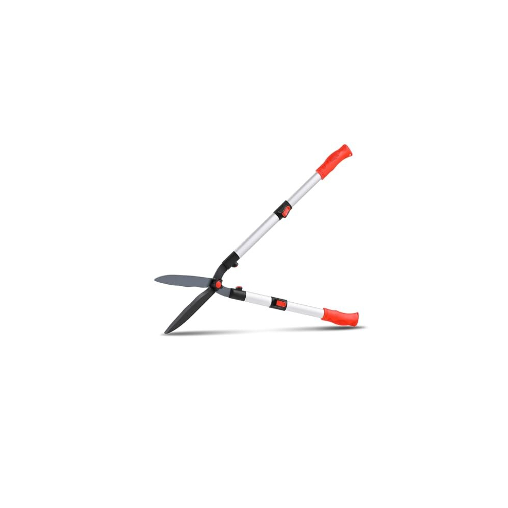 Telescopic Hedge Shears,Long Handle Garden Shears with Very Sharp Sk5 Wavy Carbon Steel Blades,Anti-Slip Grip and