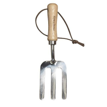 Kids Hand Fork - Lightweight Flower Fork for Kids Stainless Steel Small Plant Fork with Ash Handle - Length 19.7cm