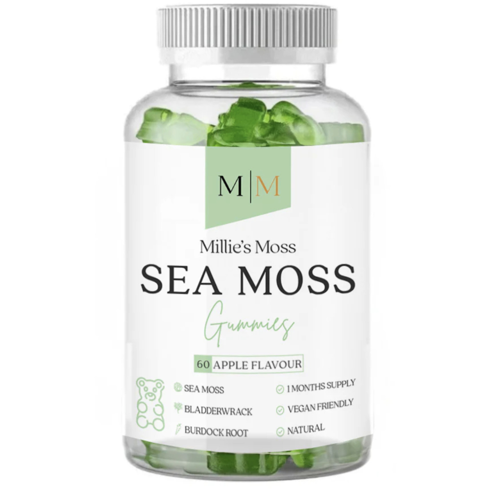 (60ct/1 month) Millie's Moss Sea Moss Apple Gummies, Vegan, Packed with Nutrients