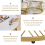 (White+Gold) 2-in-1 Round Coffee Table Made of MDF 6