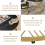 (Black+Gold) 2-in-1 Round Coffee Table Made of MDF 2