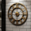 Gold Silent Large Wall Clock Metal Vintage Stereo Roman Numeral 5