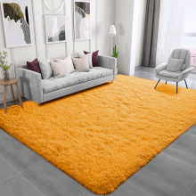 (MUSTARD, 200 X 290) Extra Large Shaggy Rugs Living Room Runner Carpet