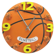 (Basketball) Football Basketball Wall Clock Kids Room Decor
