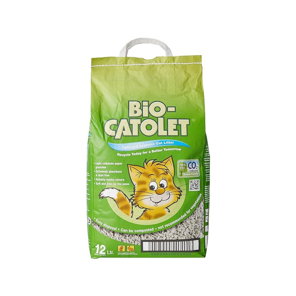 Bio-Catolet Light & Hygienic Recycled Paper Granules Cat Litter 12 Litre