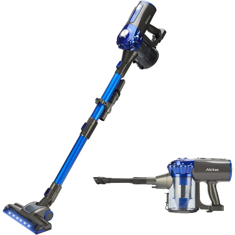 (Akv8) Upright 3in1 Handstick Cordless Vacuum Cleaner Hoover 150W 22.2V Rechargeable Lithium Battery Lightweight 2 Speed (U10)