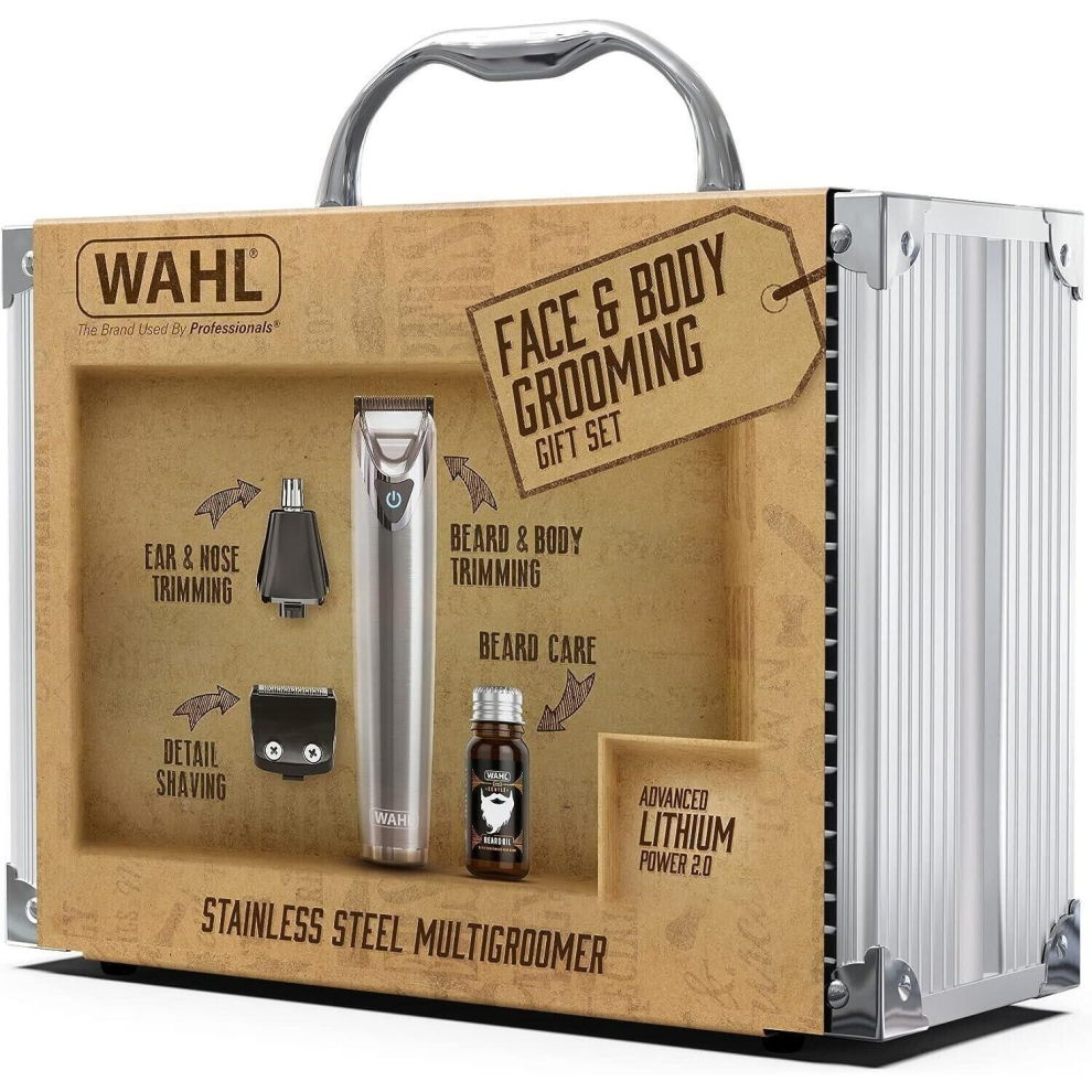 Wahl Face and Body Grooming Gift Set Stainless Steel Lithium