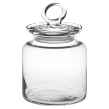 ( 1.085L) Airtight Food Storage Glass with Handle Lid Jar Cookies Pulses Dishwasher Safe