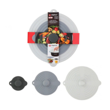 Silicone Lid Food Cover Pan Bowl Pot Cover Anti-Dust Suction Seal x3