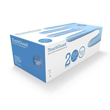 TouchGuard Blue Nitrile Disposable Gloves, Latex  Powder-Free, Box of 200, Small