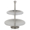 Cake Stand 2 Tier Layer Stainless Steel Round Serving Display Platter 6