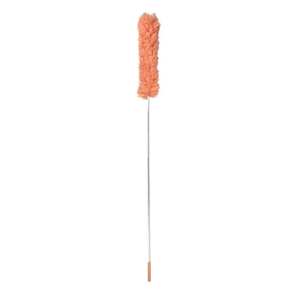Lifetime Clean Peach (Peach) Telescopic Extendable Duster Microfibre Feather 140Cm