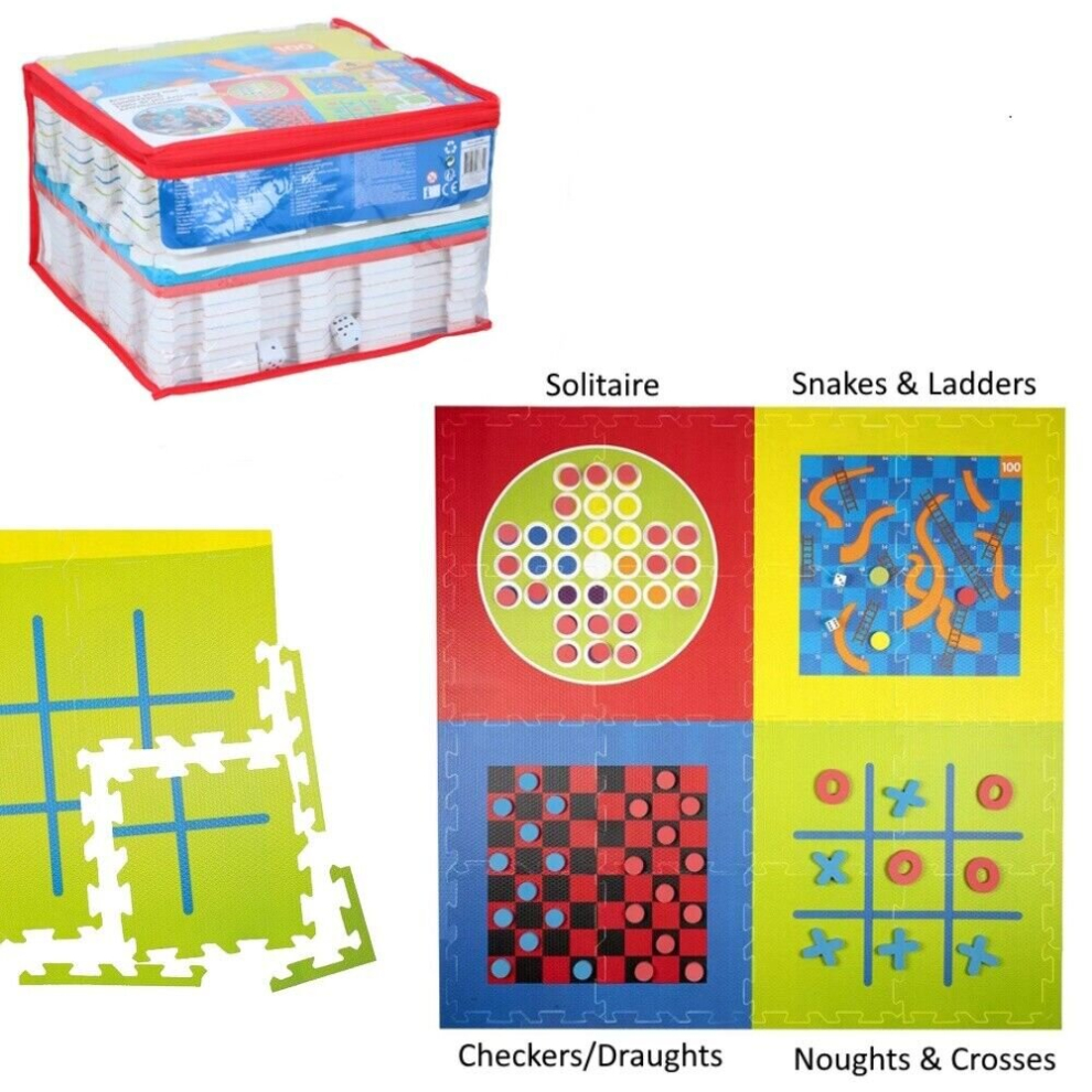 Lifetime Games Kids Foam Play Mat Board Games Activities Jigsaw Tiles Interlocking
