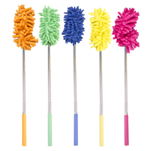 (Yellow) Telescopic Extendable Duster Microfibre Cleaning 2