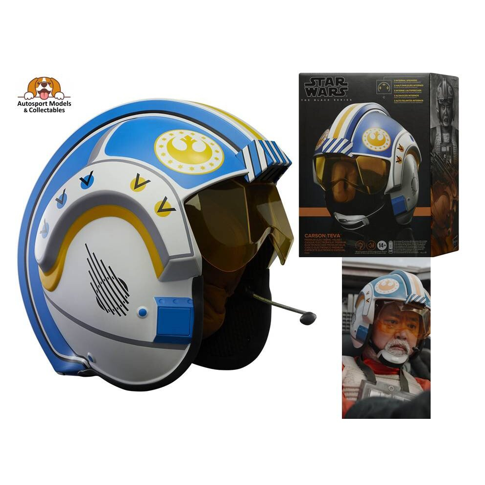 Star Wars The Black Series Carson Teva Premium Electronic Helmet Prop Replica